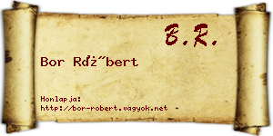 Bor Róbert névjegykártya