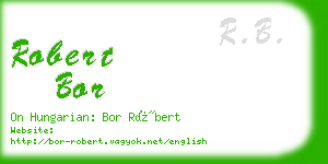 robert bor business card